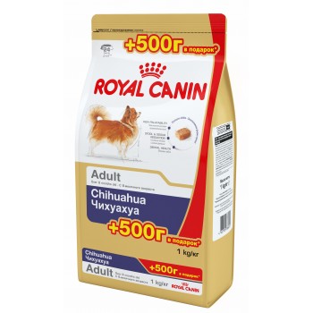 АКЦИЯ! (0,5+0,5) Royal Canin Chihuahua Adult, для собак породы Чихуахуа старше 8 мес, 1 кг АКЦИЯ! (0,5+0,5) Royal Canin Chihuahua Adult, для собак породы Чихуахуа старше 8 мес, 1 кг